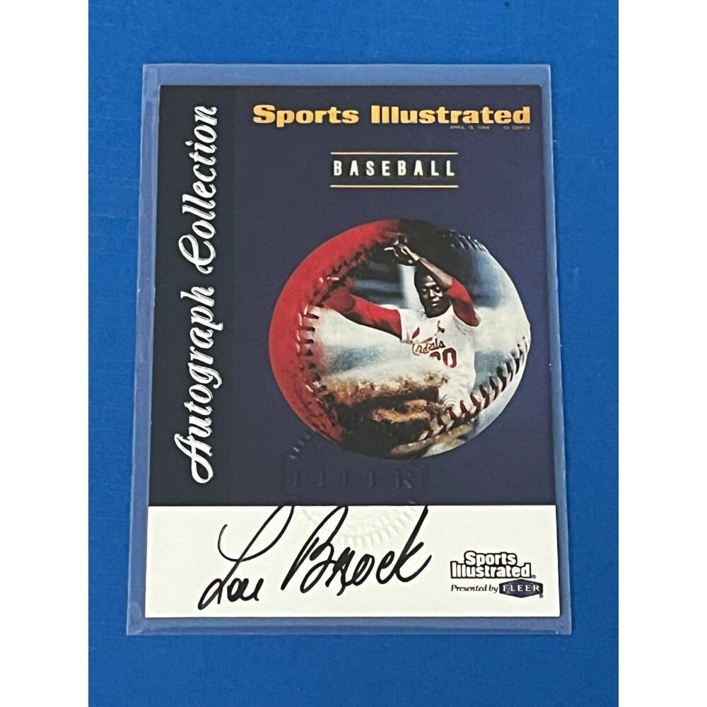 Lou Brock 1999 Fleer Sports Illustrated SI GOTG Auto Autograph Cardinals SIGNED